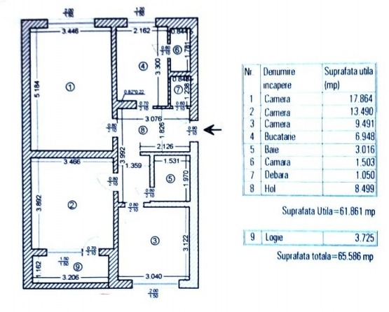 Fotografie 7 a unui apartament 3 camere în Romancierilor, Drumul Taberei, București